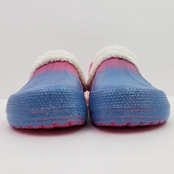 Rampage Girls Size 13/1 Fuchsia Pink Glitter Sparkle Lined Slip On Clog Shoes - Picture 7 of 14